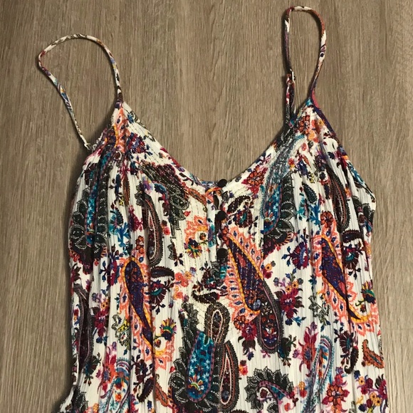Paisley Tank Summer Romper - Picture 2 of 2